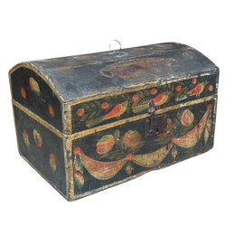 18th-century French Painted Trunk