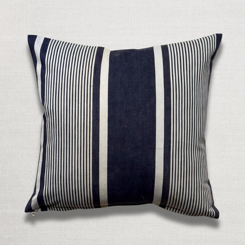 Custom 19th-century French Ticking Pillow (#3-25)