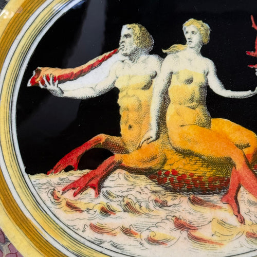 One-of-a-Kind Collaged Neoclassical Greek Figures Mat (#50)