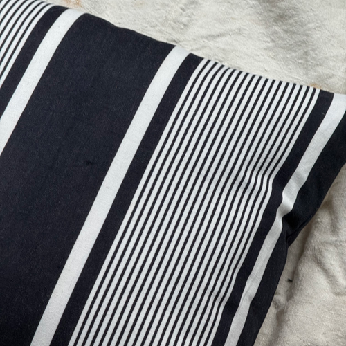 Custom 19th-century French Ticking Pillow (#3-26)