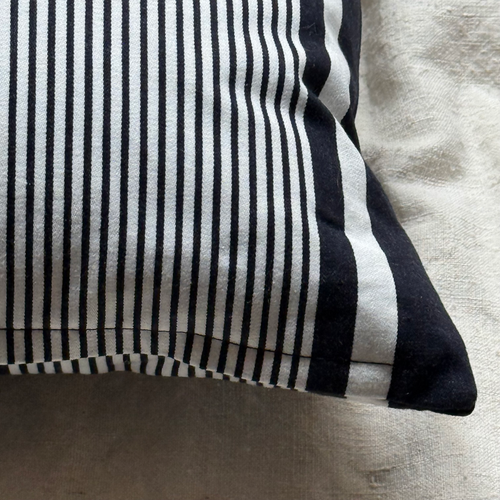 Custom 19th-century French Ticking Pillow (#3-26)