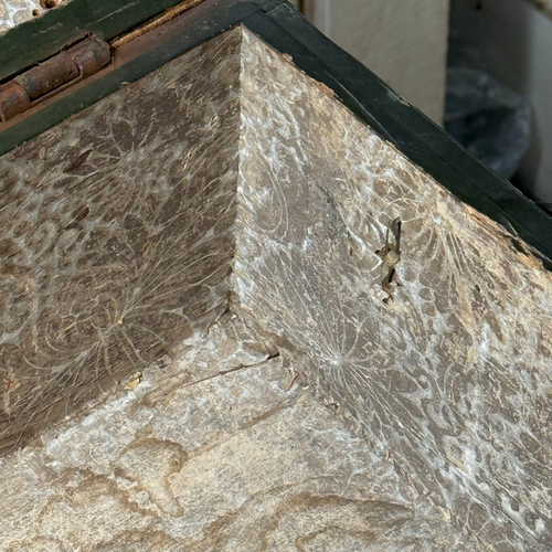 19th-century China Trade Leather Camphor Chest with Paper Lining (# 3)