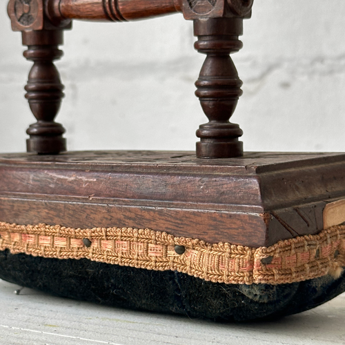 Victorian Wood Iron Pin Cushion