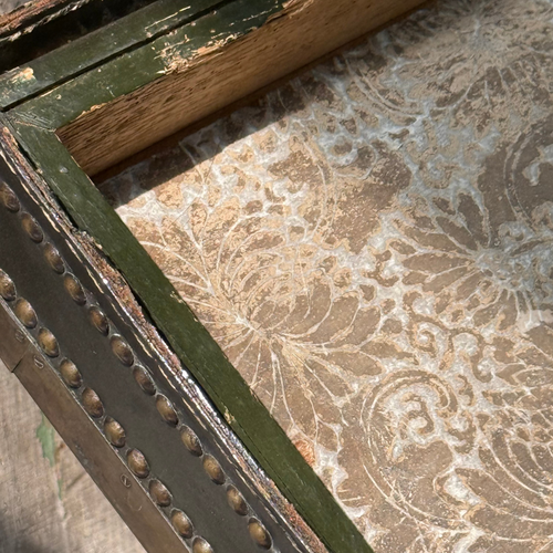 19th-century China Trade Leather Camphor Chest with Paper Lining (# 3)