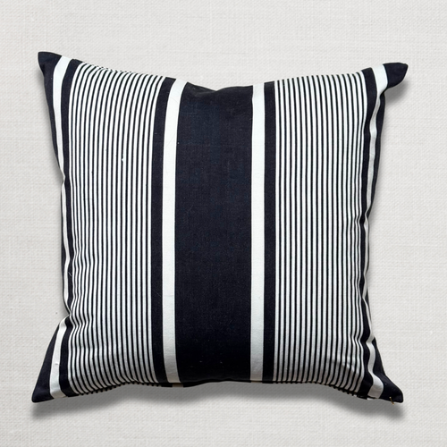 Custom 19th-century French Ticking Pillow (#3-26)