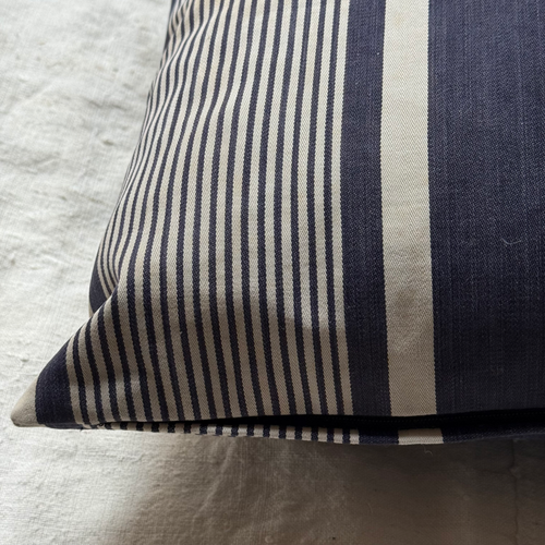 Custom 19th-century French Ticking Pillow (#3-27)