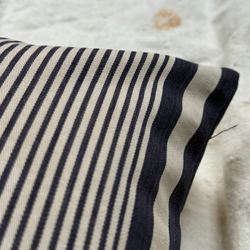 Custom 19th-century French Ticking Pillow (#3-27)