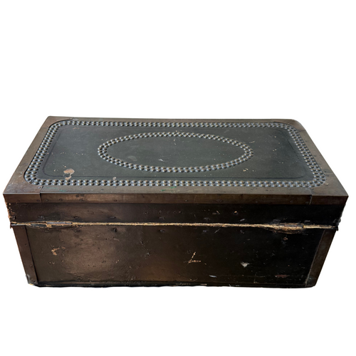 19th-century China Trade Leather Camphor Chest with Paper Lining (# 3)