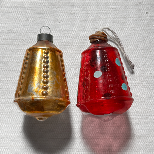 Set of 2 Vintage Bell Ornaments (VO53)