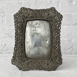19th Century Reticulated Silver Picture Frame (#53)