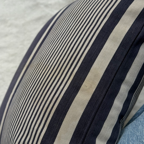 Custom 19th-century French Ticking Pillow (#3-27)