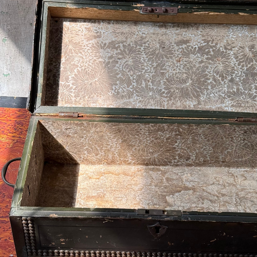 19th-century China Trade Leather Camphor Chest with Paper Lining (# 3)