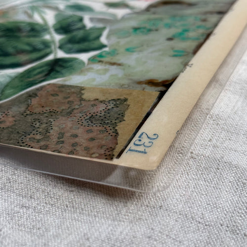 One-of-a-Kind Collaged Potted Roses Mat (#54)