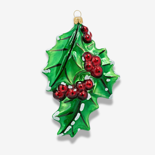 Holly Leaves with Berries Ornament