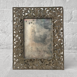 19th Century Reticulated Silver Picture Frame (#54)