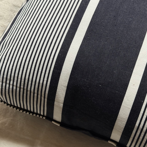 Custom 19th-century French Ticking Pillow (#3-28)