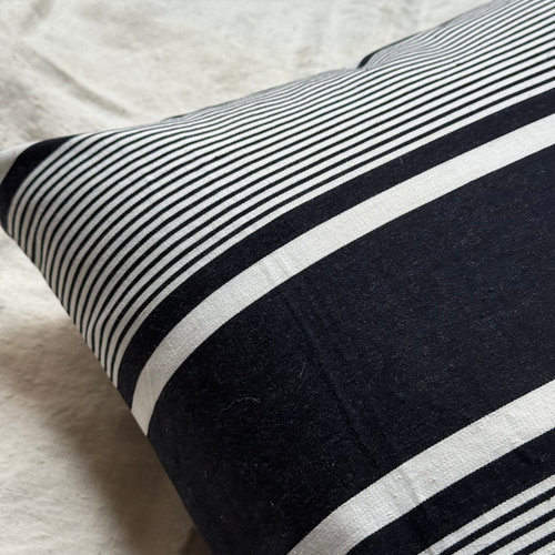 Custom 19th-century French Ticking Pillow (#3-28)