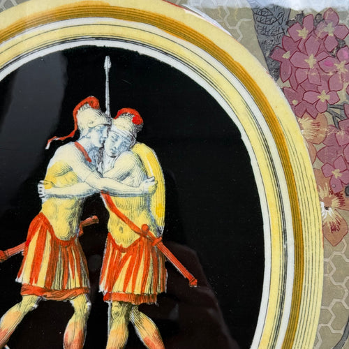 One-of-a-Kind Collaged Neoclassical Greek Figures Mat (#55)