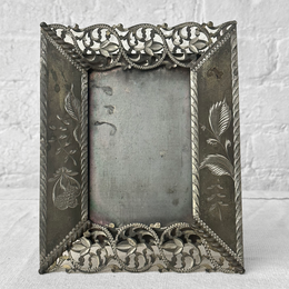 19th Century Reticulated Silver Picture Frame (#56)