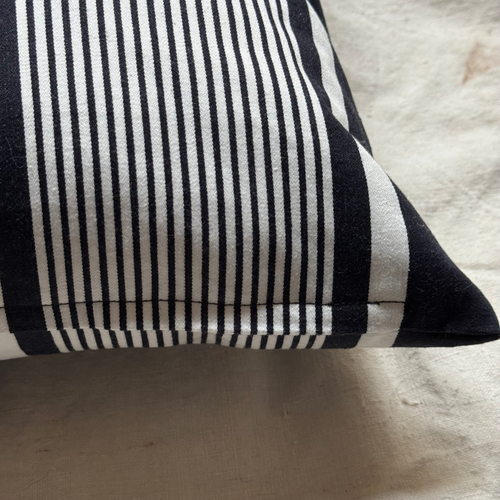 Custom 19th-century French Ticking Pillow (#3-29)