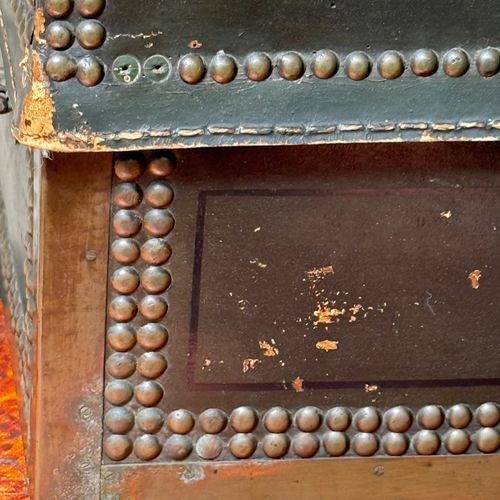 19th-century China Trade Leather Camphor Chest with Paper Lining (# 3)
