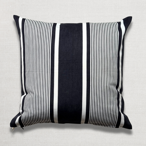 Custom 19th-century French Ticking Pillow (#3-29)