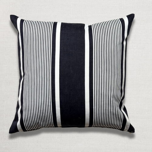 Custom 19th-century French Ticking Pillow (#3-29)