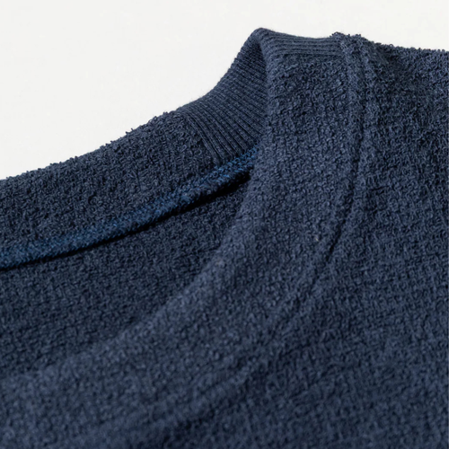 Navy Cotton Pile T-Shirt