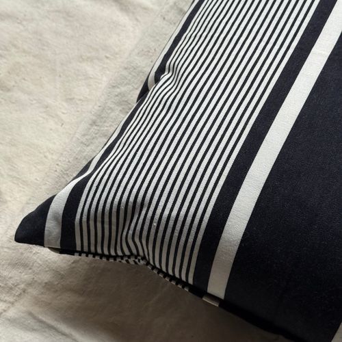 Custom 19th-century French Ticking Pillow (#3-29)