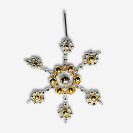 Gold & Silver Beaded Snowflake Ornament