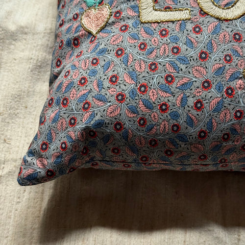 "Love" Embroidered Cushion (CS-814)
