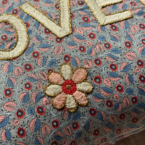 "Love" Embroidered Cushion (CS-814)
