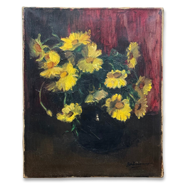 Mid 20th-century Dutch Floral Still Life Painting