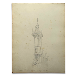 19th-century French Pencil Drawing by Alphonse Baril (#51)
