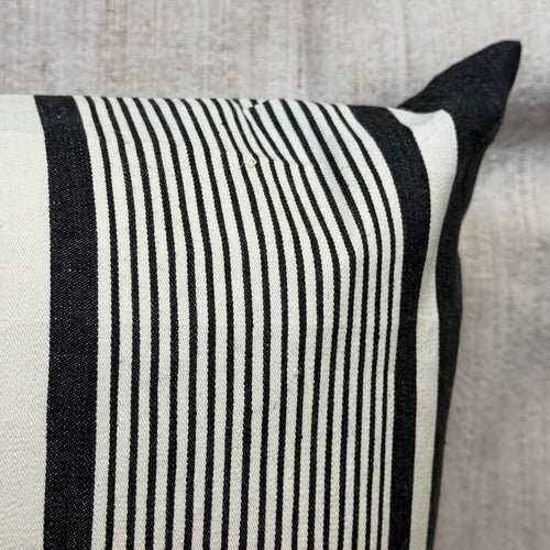Custom 19th-century French Ticking Pillow (#29)