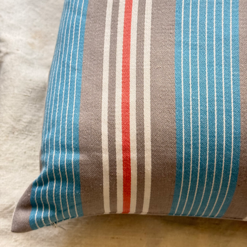 Custom 19th Century French Ticking Pillow (#5)