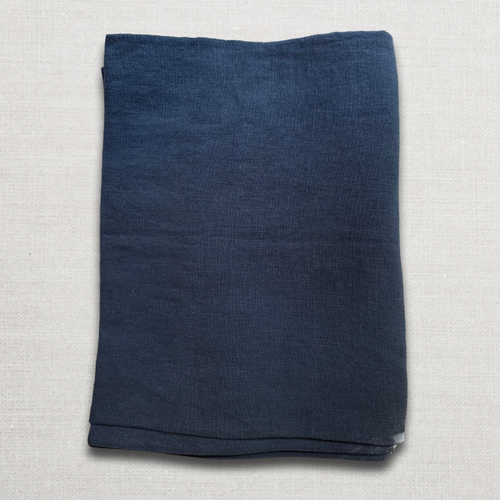Libeco Hudson Linen King Bedcover in Navy