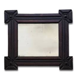 Early 20th-century Tramp Art Mirror
