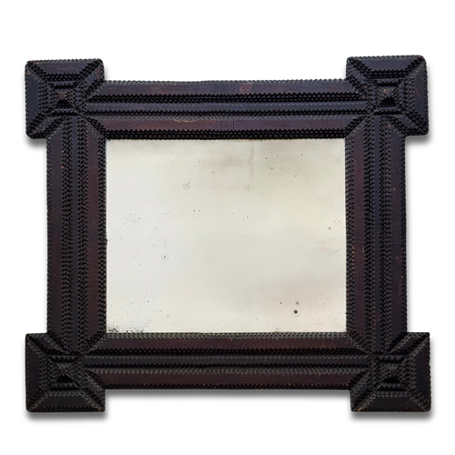 Early 20th-century Tramp Art Mirror