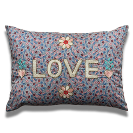 "Love" Embroidered Cushion (CS-814)