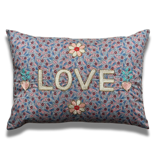 "Love" Embroidered Cushion (CS-814)