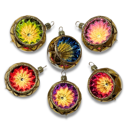 Set of 6 Assorted Ornaments with Reflectors