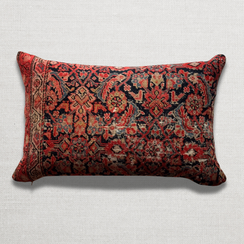 Antique Caucasian Rug Pillow