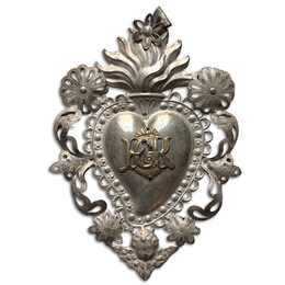 19th Century Italian Ex-Voto Sacred Silver Heart (No. 3)