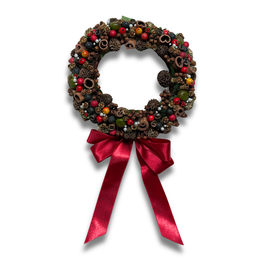 Decorative Berry Wreath with Ribbon