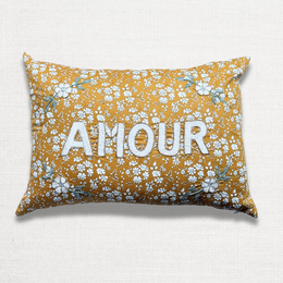 "Amour" Embroidered Cushion (26-05)