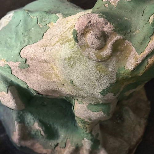 Antique Cast Cement Garden Frog