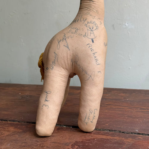 Vintage Stuffed "Autograph" Giraffe
