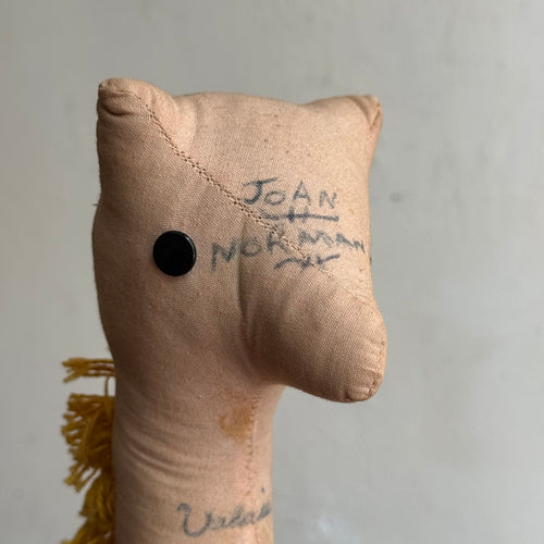 Vintage Stuffed "Autograph" Giraffe
