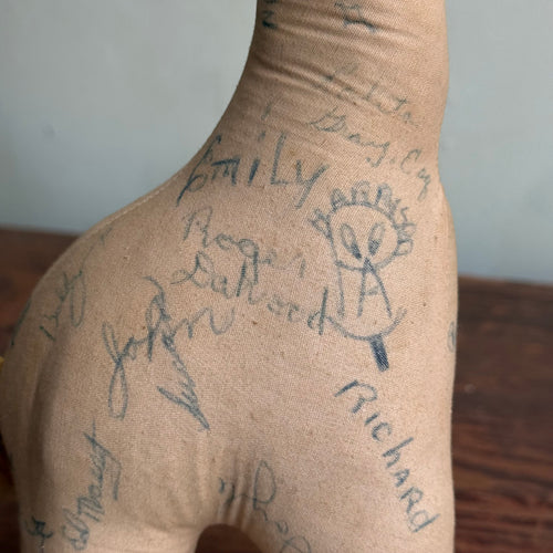 Vintage Stuffed "Autograph" Giraffe
